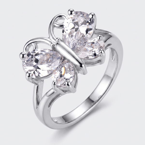 Bague Papillon en Cristal