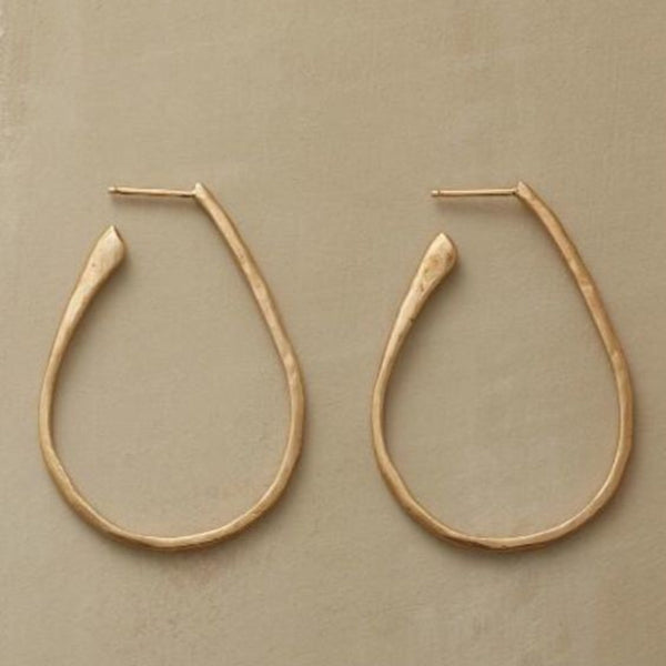 Boucles d'oreilles créoles vintage en or