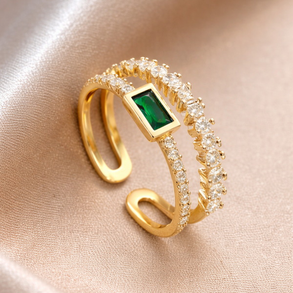 Bague en Or Émeraude Exotique