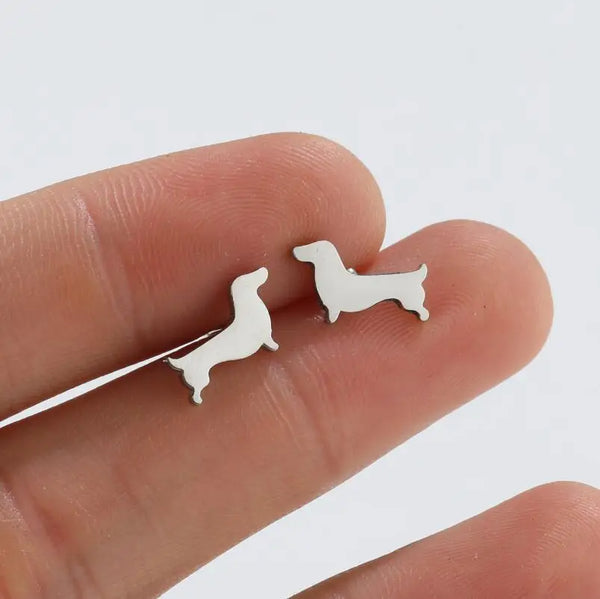 Boucles d'oreilles en stud Teckel