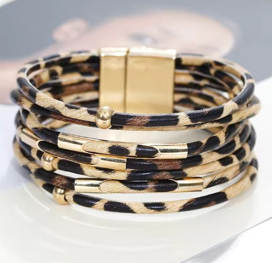 Bracelet enroulé multilayer boho large