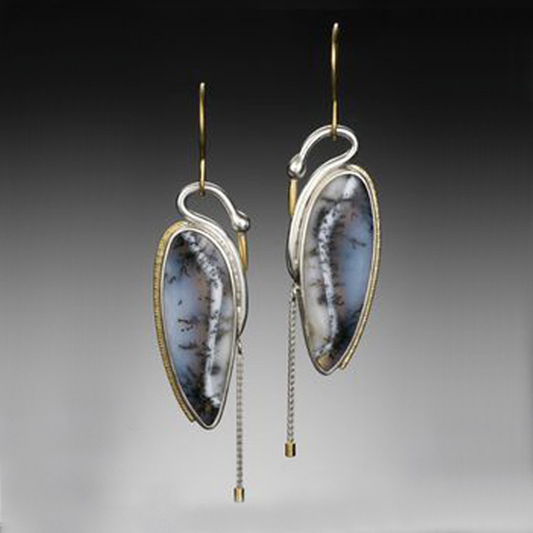 Boucles d'oreilles anciennes en argent Darkie