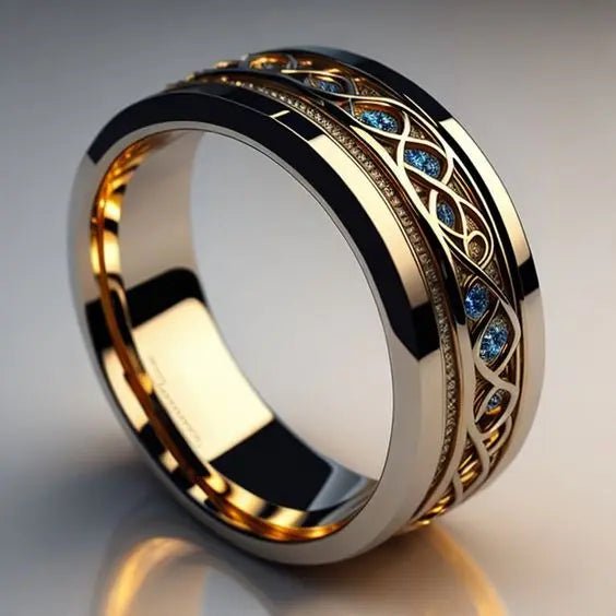 Bague Infinity dorée vintage