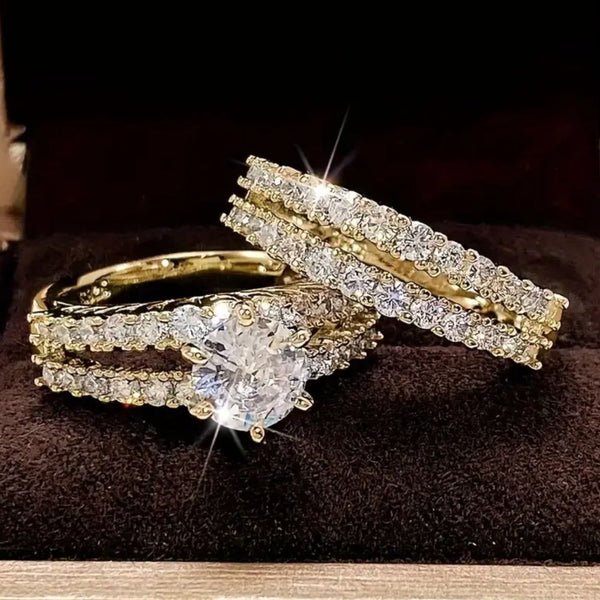 Ensemble de Bagues en Diamant Éternel Radiance