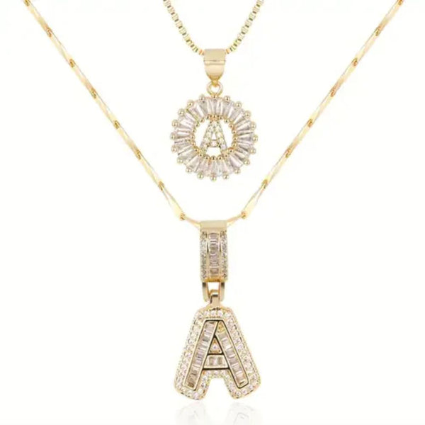 Collier Initial en Pave