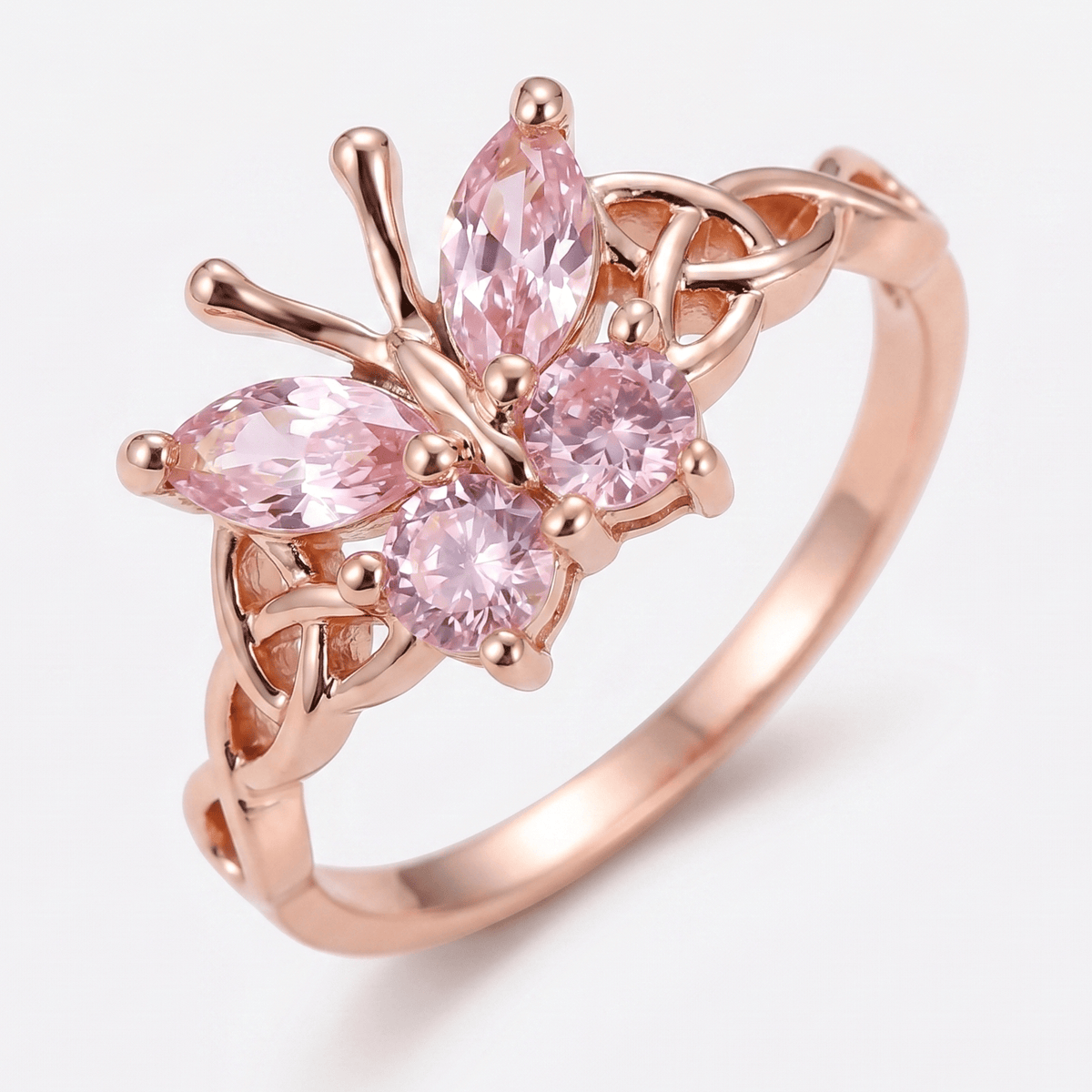 Bague Papillon Rose