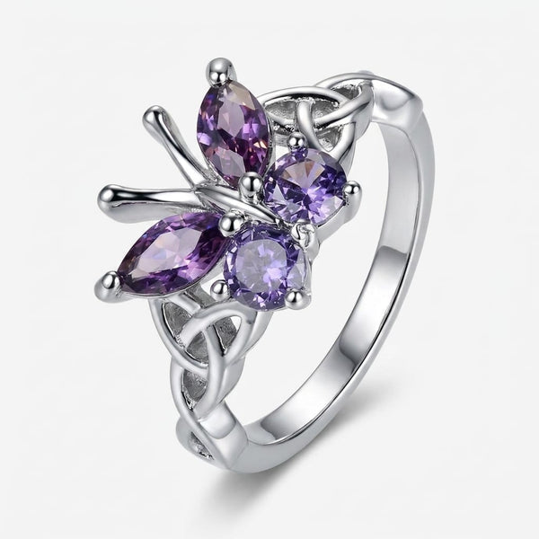Bague Papillon Améthyste