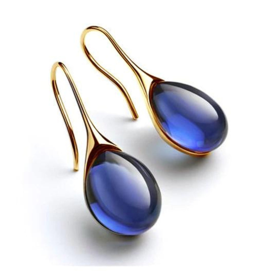 Boucles d'oreilles pendantes chic avec cristaux