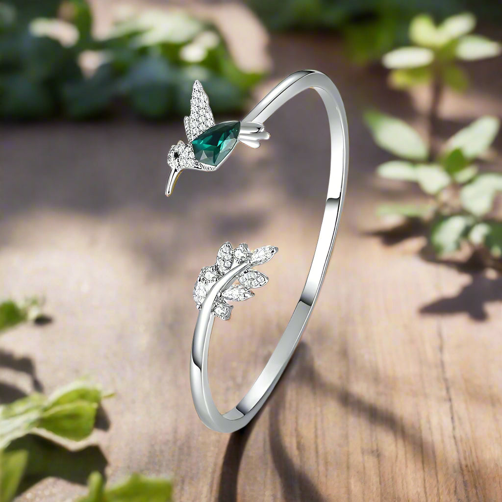 Bague Colibri Ajustable avec Strass Diamant