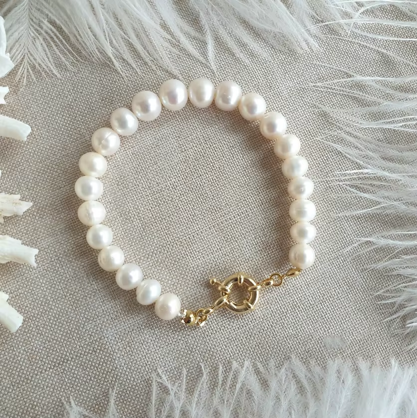 Bracelets vintage en perles baroques