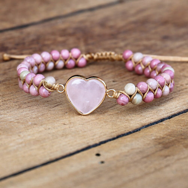 Bracelet Rhodonite Protection Amour