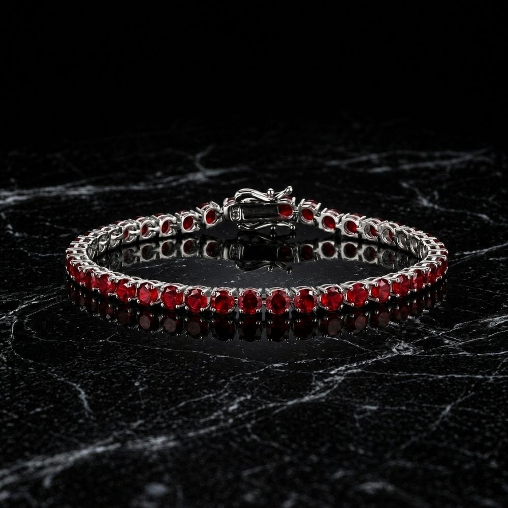 Bracelet de Tennis en Rubis
