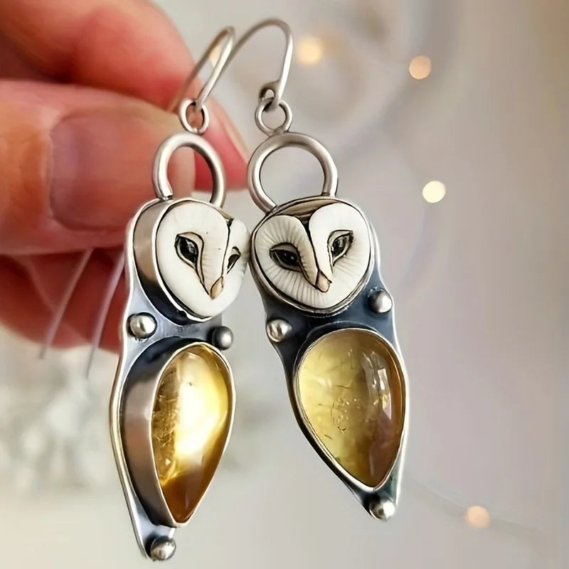 Boucles d'Oreilles Chouette Bohème