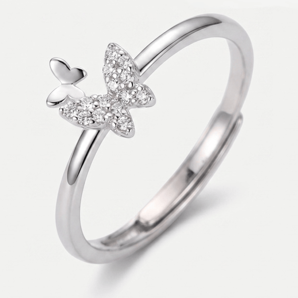 Bague Papillon aux Ailes Délicates - (RÉGLABLE)