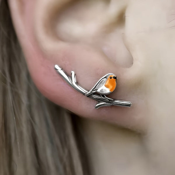 Boucles d'oreilles oiseau de dessin animé