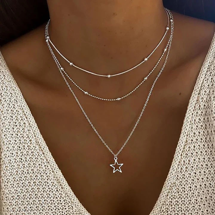 Collier Étoile Argent Vintage