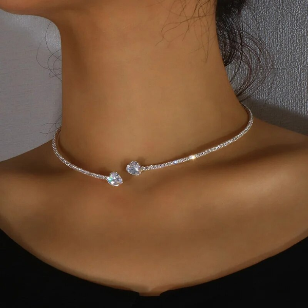 Collier vintage double oxyde de zirconium