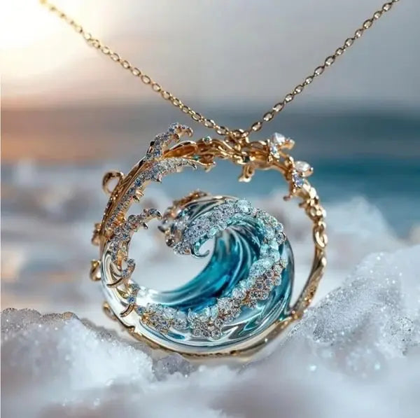 Collier avec pendentif « Promesse de l'océan »