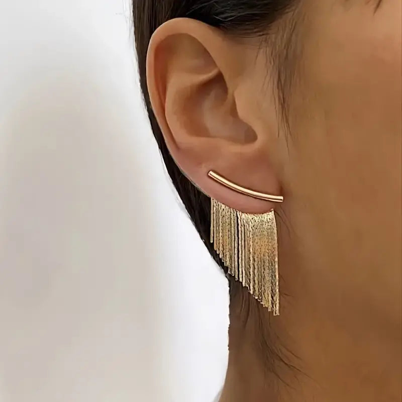 Boucles d'oreilles pendantes vintage en or