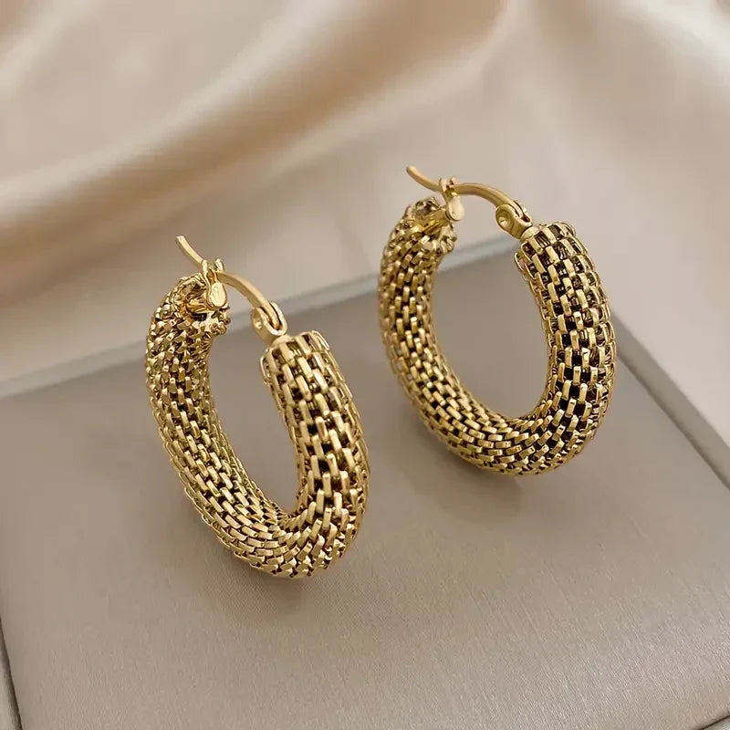 Boucles d'oreilles créoles Golden Tide | Or