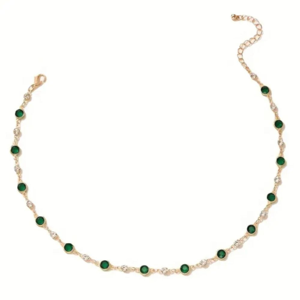 Collier Pendentif Vert Émeraude