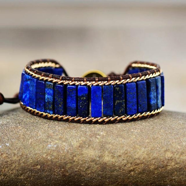 Bracelet de protection intense en lapis-lazuli